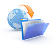 Illustration: Files download. Files download.