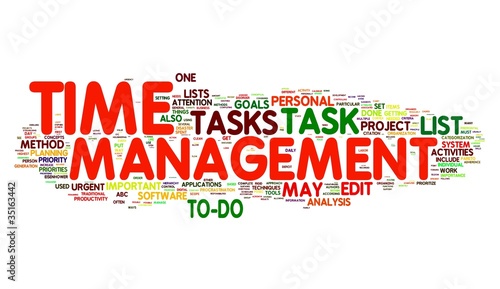 Illustration: Time management in word tag cloud Time management in word tag cloud