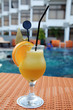 orange juice at swimming pool orange juice at swimming pool