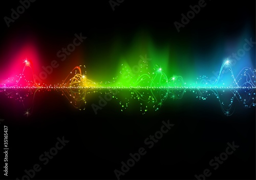 Illustration: Abstract music wave - background illustration Abstract music wave - background illustration