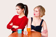 Photo: Two females having a quarrel looking angry Two females having a quarrel looking angry