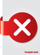 Cross symbol on brochure Cross symbol on brochure