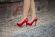 rote High Heels Stöckelschuhe red Pumps Beine
