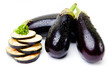 eggplants isolated on white background close up. aubergine eggplants isolated on white background close up. aubergine