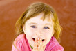 blond happy smiling little girl excited laugh
