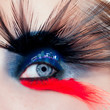 Foto: black bird woman eye makeup macro night city eyelid black bird woman eye makeup macro night city eyelid
