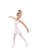 Ballerina little ballet children dancer dancing on white
