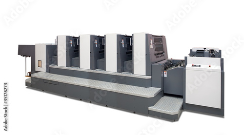 Photo: two-section offset printed machine two-section offset printed machine