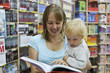 Family in bookstore