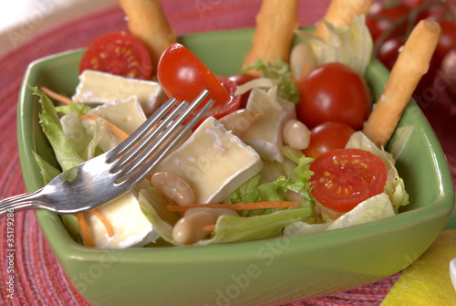 Photo: salad with cannellini beans and brie salad with cannellini beans and brie