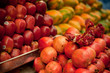 Pomegranate Close up in a Fruit Market