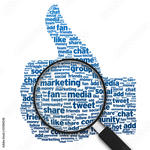 Illustration: Magnifying Glass - Thumb Up Magnifying Glass - Thumb Up