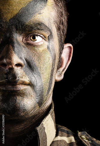 Photo: soldier face painted soldier face painted