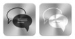 Pair of aluminum chat icon