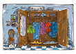 Vector: illustration with room illustration with room