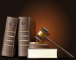 Vector: Judge gavel and book of law Judge gavel and book of law