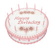Birthday cake with candles and roses