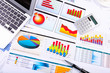 Graphs, charts, business table.