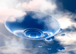 UFO's in evening sky