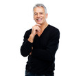 Portrait of a handsome mature guy standing