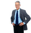 Senior businessman standing confidently