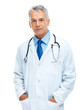 Confident senior medical doctor