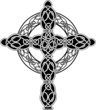 Knotted celtic cross stencil. vector illustration for web