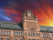 Cloudy Sky over Post Office Building in Stockholm Cloudy Sky over Post Office Building in Stockholm