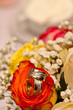 wedding rings and roses