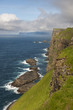 Scenic view of coast of Mykines, Faroe Islands Scenic view of coast of Mykines, Faroe Islands
