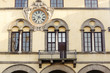 Lucca, windows and clock Lucca, windows and clock