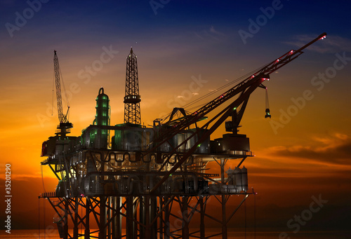 Illustration: Oil Rig Oil Rig