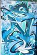 Foto: Blue Abstract Graffiti Blue Abstract Graffiti