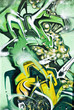 Foto: Abstract Graffiti detail on the textured wall Abstract Graffiti detail on the textured wall