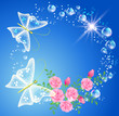 Butterfly and flowers