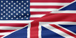 Illustration: US - UK - Flagge US - UK - Flagge
