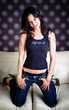 Details der Fotografie Attractive sexy woman flirting