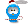 Illustration: Christmas twitter bird Christmas twitter bird
