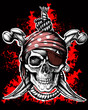 Jolly Roger, a pirate symbol with crossed daggers