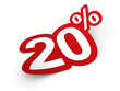 Images : Percent sticker 3d render illustration