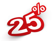 Image : Percent sticker 3d render illustration