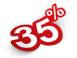 Images : Percent sticker 3d render illustration