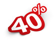 Photographie : Percent sticker 3d render illustration