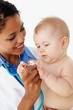 Pediatrician with baby