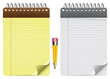 Two Vector Notepads And Pencil Two Vector Notepads And Pencil