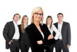 Business woman with a group