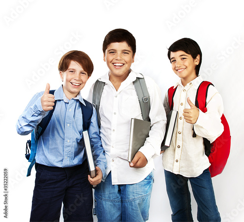 Photo: Happy schoolboys Happy schoolboys