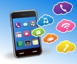 ベクター、スマートフォンとアプリケーション