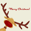 Vettoriale: Christmas card with reindeer, vector illustration Christmas card with reindeer, vector illustration