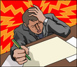 Vector: Stressed business man Stressed business man